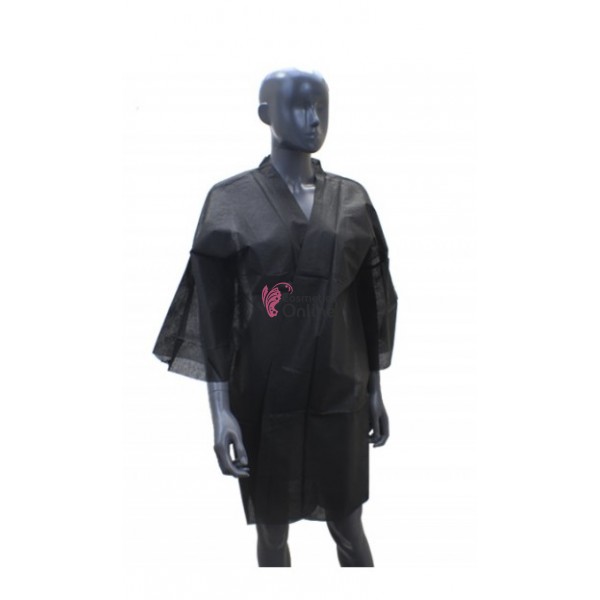 Kimono negru uz cosmetic din TNT de unica folosinta Quickepil